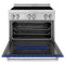 ZLINE 36 Inch 4.6 cu. ft. Induction Range with a 4 Element Stove and Electric Oven in Blue Matte, RAIND-BM-36