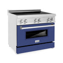 ZLINE 36 Inch 4.6 cu. ft. Induction Range with a 4 Element Stove and Electric Oven in Blue Matte, RAIND-BM-36