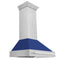 ZLINE 36 Inch DuraSnow® Stainless Steel Range Hood with Blue Matte Shell, 8654SNX-BM-36