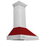 ZLINE 36 Inch DuraSnow® Stainless Steel Range Hood with Red Gloss Shell, 8654SNX-RG-36