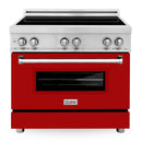 ZLINE 36 Inch 4.6 cu. ft. Induction Range with a 4 Element Stove and Electric Oven in Red Gloss, RAIND-RG-36