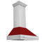 ZLINE 36 In. Stainless Steel Range Hood with Red Gloss Shell, 8654STX-RG36