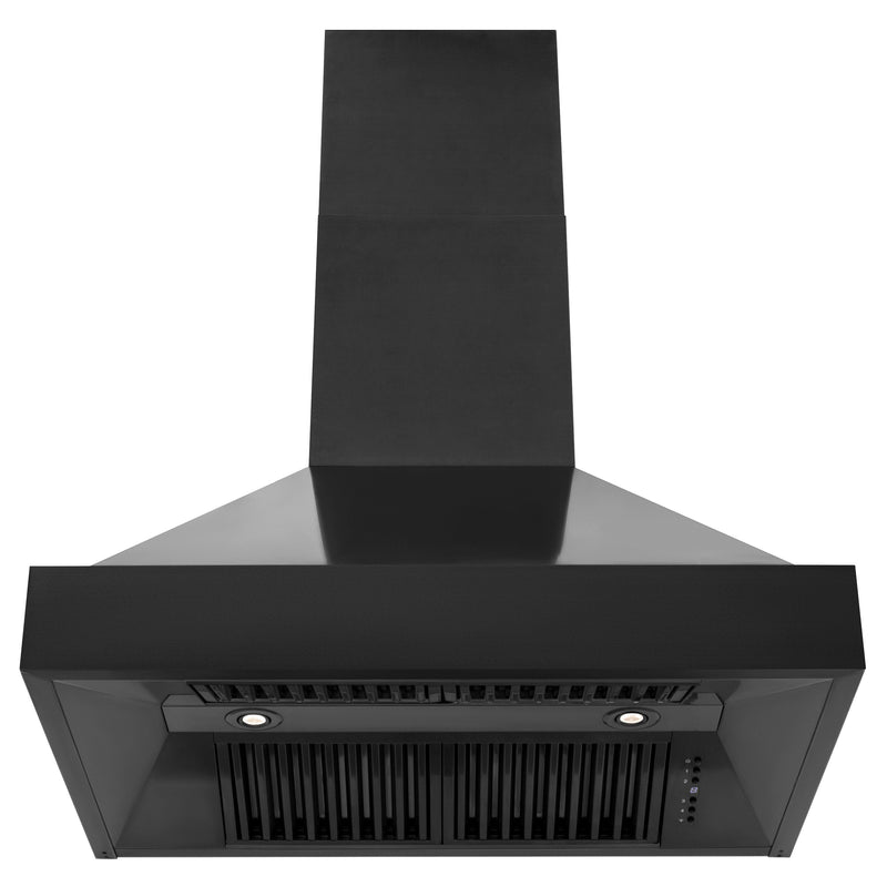 ZLINE 36 in. 700 CFM Black Stainless Steel Wall Mount Range Hood, BS655N-36