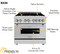 ZLINE Kitchen and Bath 36 in. Professional Gas Burner/Electric Oven Stainless Steel Range, RA36