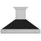 ZLINE 48 In. DuraSnow® Stainless Steel Range Hood with Black Matte Shell, 8654SNX-BLM-48