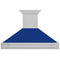 ZLINE 48 In. DuraSnow® Stainless Steel Range Hood with Blue Gloss Shell, 8654SNX-BG-48