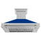 ZLINE 48 In. DuraSnow® Stainless Steel Range Hood with Blue Gloss Shell, 8654SNX-BG-48