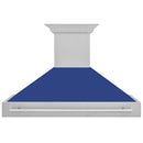 ZLINE 48 In. DuraSnow® Stainless Steel Range Hood with Blue Matte Shell, 8654SNX-BM-48