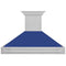 ZLINE 48 In. DuraSnow® Stainless Steel Range Hood with Blue Matte Shell, 8654SNX-BM-48