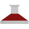 ZLINE 48 In. DuraSnow® Stainless Steel Range Hood with Red Gloss Shell, 8654SNX-RG-48