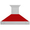 ZLINE 48 In. DuraSnow® Stainless Steel Range Hood with Red Matte Shell, 8654SNX-RM48