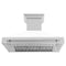 ZLINE 48 In. Stainless Steel Range Hood with White Matte Shell, 8654STX-WM-48