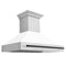 ZLINE 48 Inch Autograph Edition Range Hood with White Matte Shell and Matte Black Handle, 8654STZ-WM48-MB