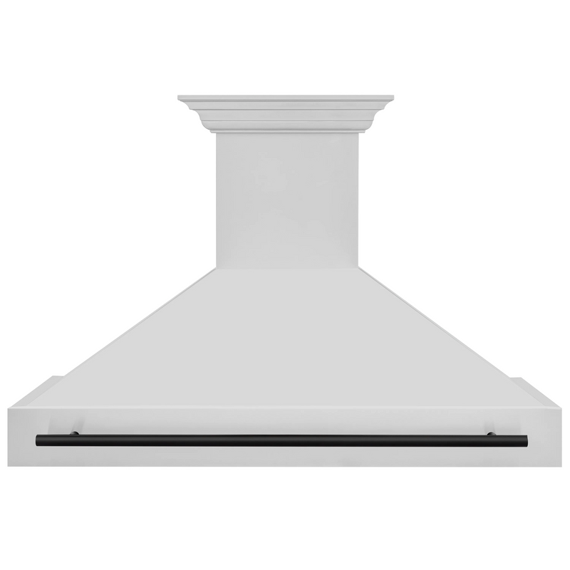 ZLINE 48 Inch Autograph Edition Stainless Steel Range Hood with Matte Black Handle, 8654STZ-48-MB