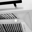 ZLINE Autograph 36 Inch DuraSnow® Stainless Steel Range Hood with Matte Black Handle, 8654SNZ-36-MB