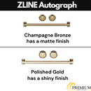 ZLINE 30 Inch Autograph Edition Range Hood with White Matte Shell and Champagne Bronze Handle, 8654STZ-WM30-CB