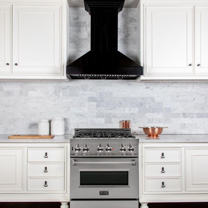 ZLINE 30 in. Wooden Wall Range Hood in Black, KPCC-30