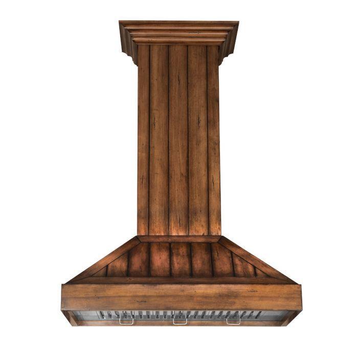 ZLINE 36 in. Wooden Wall Range Hood, Rustic Light, KPLL-36