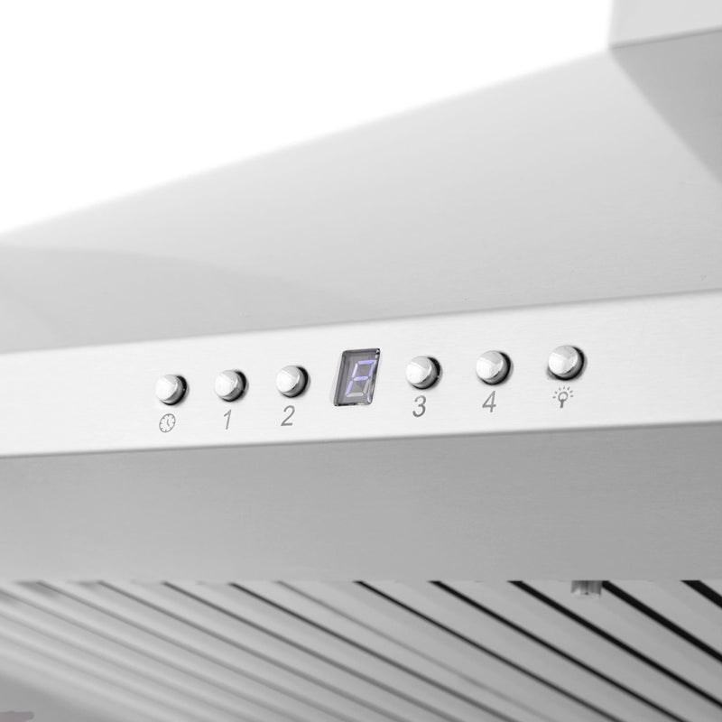 ZLINE 30 in. Wall Mount Range Hood in Stainless Steel with Built-in CrownSound™ Bluetooth Speakers, KF1CRN-BT-30