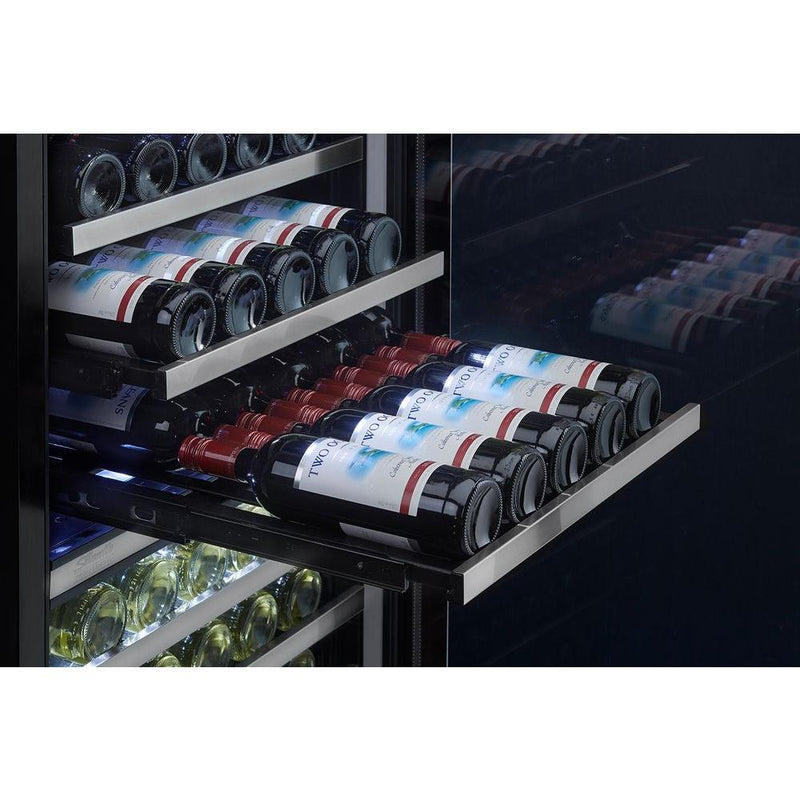 Danby Silhouette 24 in. 129 Bottle Capacity Dual Zone Wine Cooler, SPRWC140D1SS
