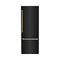 ZLINE 30" Built-in Refrigerator with Internal Water & Ice Dispenser in Black Stainless, Bronze Accents