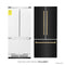 ZLINE 36" Autograph 19.6 cu. ft. Refrigerator with Water and Ice Dispenser in Black Stainless with Bronze Accents