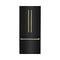 ZLINE 36" Autograph 19.6 cu. ft. Built-in Refrigerator with Internal Water and Ice Dispenser in Black Stainless Steel with Gold Accents, RBIVZ-BS-36-G