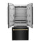 ZLINE 36" Autograph 19.6 cu. ft. Built-in Refrigerator with Internal Water and Ice Dispenser in Black Stainless Steel with Gold Accents, RBIVZ-BS-36-G
