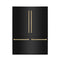 ZLINE 60" Autograph Built-in Refrigerator with Internal Water & Ice Dispenser in Black Stainless with Bronze Accents