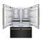 ZLINE 60" Autograph 32.2 cu. ft. Built-in Refrigerator with Internal Water and Ice Dispenser in Black Stainless Steel with Gold Accents, RBIVZ-BS-60-G