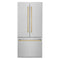 ZLINE 36" Autograph Built-In Refrigerator with Internal Water & Ice Dispenser, Fingerprint Resistant with Gold Accents