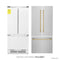 ZLINE 36" Autograph Built-In Refrigerator with Internal Water & Ice Dispenser, Fingerprint Resistant with Gold Accents