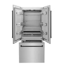 ZLINE 36" Autograph Built-In Refrigerator with Internal Water and Ice Dispenser with Matte Black Accents