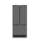 ZLINE Autograph 36" 19.6 cu. ft. Panel Ready French Door Built-In Bottom Freezer Refrigerator with Water Dispenser and Ice Maker with Graphite Gray Interior and Champagne Bronze Accents, GRBIVZ-36-CB