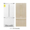 ZLINE Autograph 36" 19.6 cu. ft. Panel Ready Built-in 3-Door French Door Refrigerator with Internal Water and Ice Dispenser with Champagne Bronze Handles, RBIVZ-36-CB