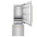 ZLINE Autograph 30 In. 16.1 cu. ft. Built-In Refrigerator with Internal Water and Ice Dispenser with Bronze Accents, RBIVZ-304-30-CB