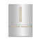 ZLINE Autograph 60" Built-In Refrigerator with Internal Water and Ice Dispenser in Stainless Steel and Gold Accents