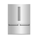 ZLINE Autograph 60" Built-In Refrigerator with Internal Water and Ice Dispenser, Matte Black Accents