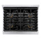 ZLINE Autograph 30" 4.2 cu. ft. Paramount Dual Fuel Range with 4 Burners in Stainless Steel with Champagne Bronze Accents, SDRZ-30-CB
