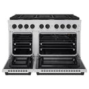 ZLINE Autograph 48" 6.7 cu. ft. Paramount Double Oven Dual Fuel Range with 8 Burners in Stainless Steel and Matte Black Accents, SDRZ-48-MB