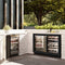 ZLINE Autograph 24" Touchstone 151 Can Beverage Fridge with Black Matte Glass Door and Champagne Bronze Handle, RBSOZ-BLM-24-CB