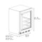ZLINE Autograph 24" Touchstone 151 Can Beverage Fridge with Black Matte Glass Door and Champagne Bronze Handle, RBSOZ-BLM-24-CB