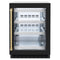ZLINE Autograph 24" Touchstone 151 Can Beverage Fridge with Black Matte Glass Door and Champagne Bronze Handle, RBSOZ-BLM-24-CB