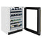 ZLINE Autograph 24" Touchstone Dual Zone 44 Bottle Wine Cooler with Black Matte Glass Door and Polished Gold Handle, RWDOZ-BLM-24-G
