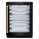 ZLINE Autograph 24" Touchstone Dual Zone 44 Bottle Wine Cooler with Black Stainless Steel Glass Door and Champagne Bronze Handle, RWDOZ-BS-24-CB