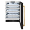 ZLINE Autograph 24" Touchstone Dual Zone 44 Bottle Wine Cooler with Black Stainless Steel Glass Door and Polished Gold Handle, RWDOZ-BS-24-G