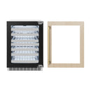 ZLINE Autograph 24" Touchstone Dual Zone 44 Bottle Wine Cooler with Panel Ready Glass Door and Champagne Bronze Handle,  RWDPOZ-24-CB