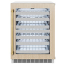 ZLINE Autograph 24" Touchstone Dual Zone 44 Bottle Wine Cooler with Panel Ready Glass Door and Polished Gold Handle,  RWDPOZ-24-G