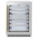 ZLINE Autograph 24" Touchstone Dual Zone 44 Bottle Wine Cooler with Stainless Steel Glass Door and Champagne Bronze Handle,  RWDOZ-GS-24-CB