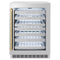 ZLINE Autograph 24" Touchstone Dual Zone 44 Bottle Wine Cooler with Stainless Steel Glass Door and Champagne Bronze Handle,  RWDOZ-GS-24-CB